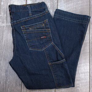 Ariat FR Jeans Mens 34x30 Blue M4 Low Rise Straight Flame Resistant Carpenter